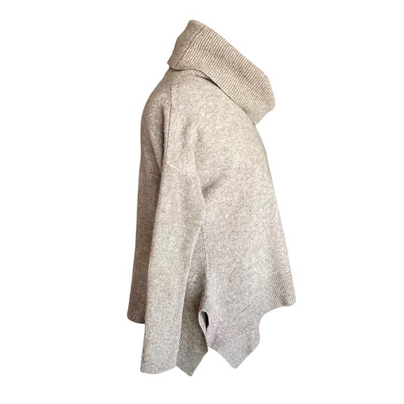 Cynthia Rowley 100% Cashmere Turtleneck Sweater Taupe SMALL Fall Cozy Warm - Picture 2 of 5